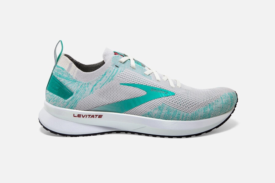 Brooks Israel Levitate 4 Road Running Shoes Womens - Grey/Turquoise - JPR-982374